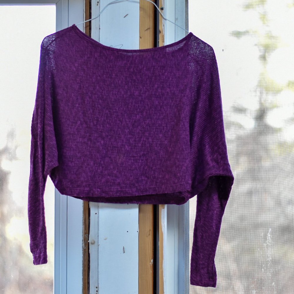 Purple Cropped Urban Outfitters Sweater Top
